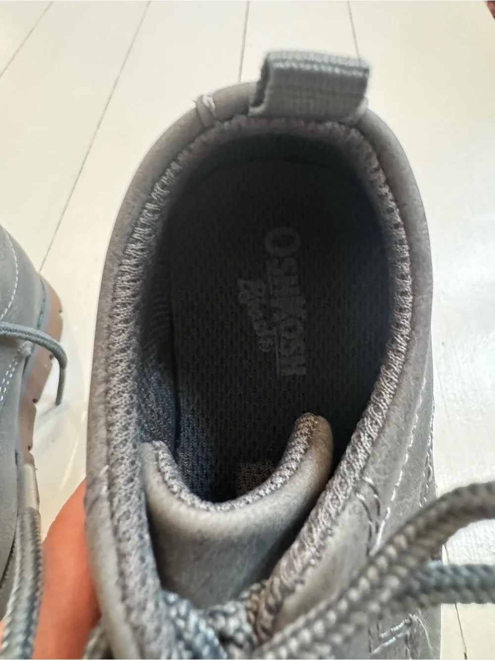 Kids Gray Lace-Up Dress Shoes